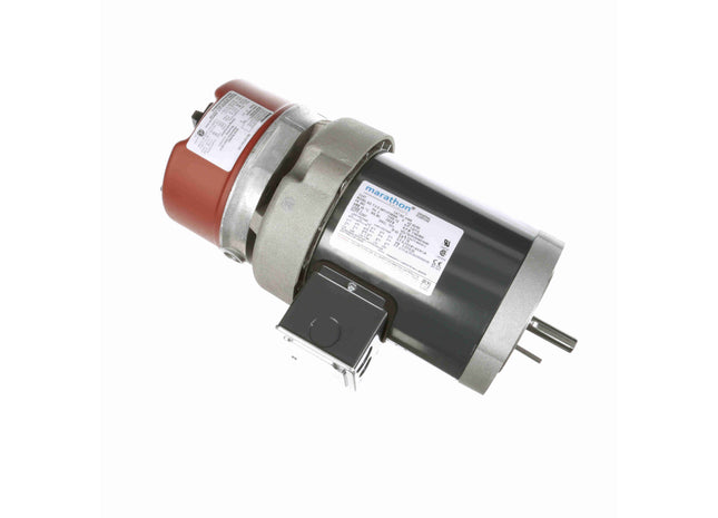 Motor con freno Marathon, 0,50 HP, 3 Ph, 60 Hz, 208-230/460 V, 1200 RPM, marco 56C, TEFC Parte: 056T11F15535