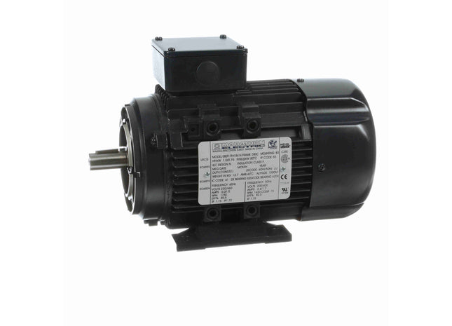Motor Marathon Globetrotter® IEC de aluminio, 1 HP, 3 Ph, 60 Hz, 230/460 V, 1800 RPM, marco 80C, TEFC Parte: 080T17FH15414