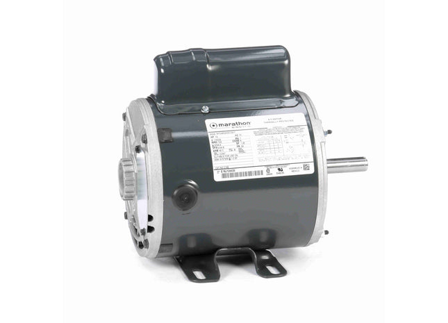 Motor del compresor de aire Marathon, 0,50 HP, 1 Ph, 60 Hz, 115/230 V, 1800 RPM, 56 Frame, DP Parte: 5KC49GN0010Y