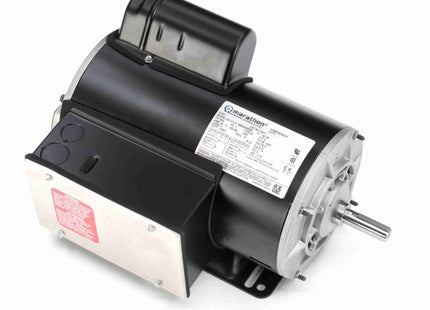 Motor del compresor de aire Marathon, 5 HP, 1 Ph, 60 Hz, 230 V, 3600 RPM, 56H Frame, DP Parte: 056B34D5302