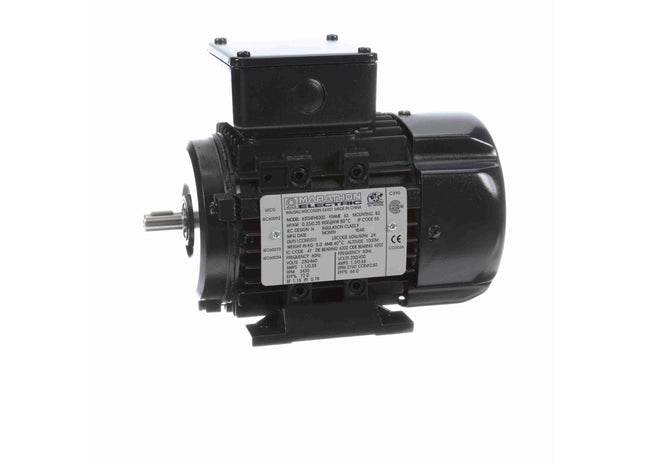 Motor Marathon Globetrotter® IEC de aluminio, 0,33 HP, 3 Ph, 60 Hz, 230/460 V, 3600 RPM, 63 Frame, TEFC Parte: 063T34FH5302