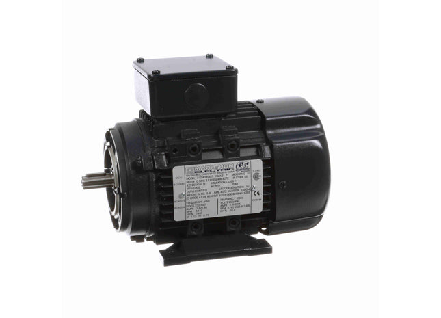 Motor Marathon Globetrotter® IEC de aluminio, 0,50 HP, 3 Ph, 60 Hz, 230/460 V, 3600 RPM, 71 Frame, TEFC Parte: 071T34FH5407