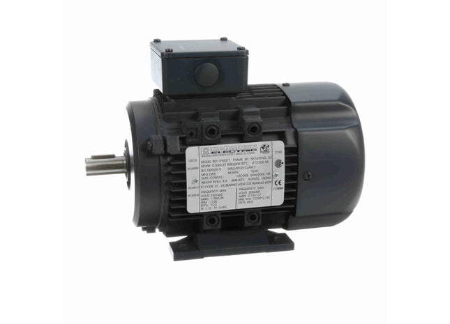 Motor Marathon Globetrotter® IEC de aluminio, 0,50 HP, 3 Ph, 60 Hz, 230/460 V, 1200 RPM, marco 80TZ, TEFC Parte: 080T11FH5377