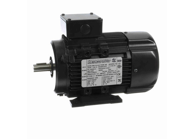 Motor Marathon Globetrotter® IEC de aluminio, 1 HP, 3 Ph, 60 Hz, 230/460 V, 1800 RPM, 80 Frame, TEFC Parte: 080T17FH15327