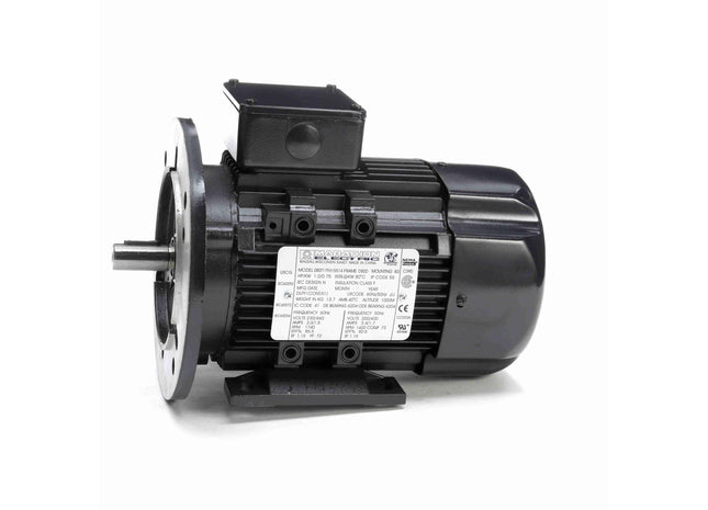Motor Marathon Globetrotter® IEC de aluminio, 1 HP, 3 Ph, 60 Hz, 230/460 V, 1800 RPM, 80 Frame, TEFC Parte: 080T17FH15514