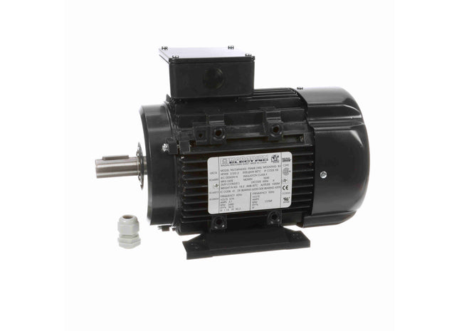 Motor Marathon Globetrotter® IEC de aluminio, 3 HP, 3 Ph, 60 Hz, 575 V, 3600 RPM, marco 90S, TEFC Parte: 090LT34FH6302