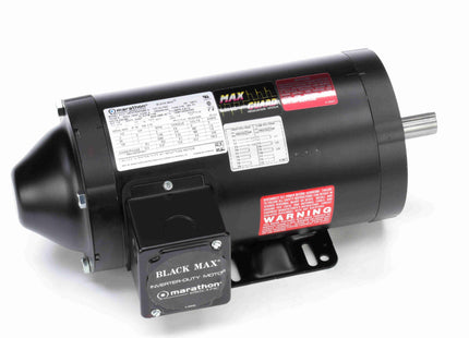 Motor Marathon Black Max® Inverter Duty Speed Ratio, 1 HP, 3 Ph, 60 Hz, 230/460 V, 1200 RPM, 145TC Frame, TENV Parte: 145THTR5376