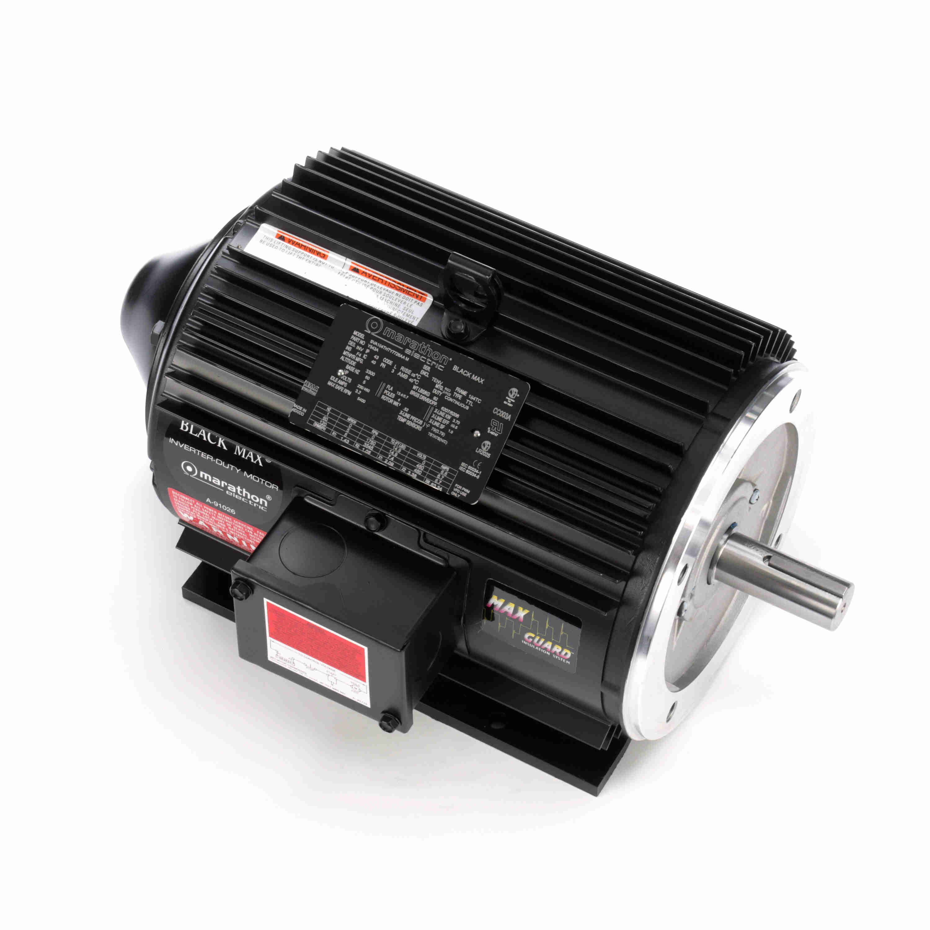 Motor Marathon Black Max® Inverter Duty Speed Ratio, 5 HP, 3 Ph, 60 Hz
