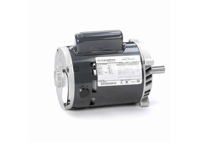 Motor de ventilador y soplador Marathon, 0,50 HP, 1 Ph, 60 Hz, 115/230 V, 3600 RPM, marco 56C, DP Parte: 5KC36JN268X
