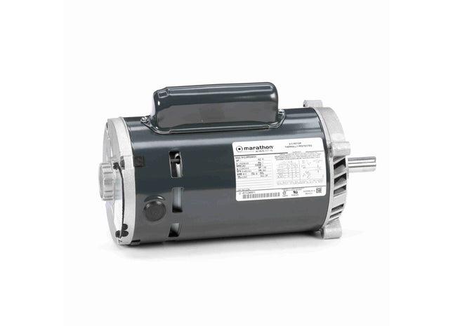 Motor de ventilador y soplador Marathon, 1 HP, 1 Ph, 60 Hz, 115/208-230 V, 3600 RPM, marco 56C, DP Parte: 5KC39RN44X