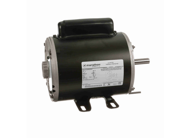 Motor del compresor de aire Marathon, 0,50 HP, 1 Ph, 60 Hz, 115 V, 3600 RPM, 56 Frame, DP Parte: 5KC49MN2043Y